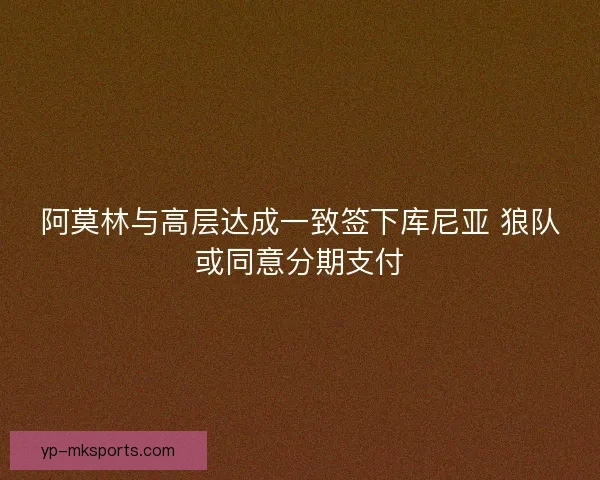 阿莫林与高层达成一致签下库尼亚 狼队或同意分期支付